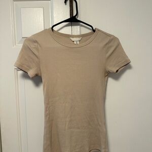 H&M Beige Short Sleeve Tee